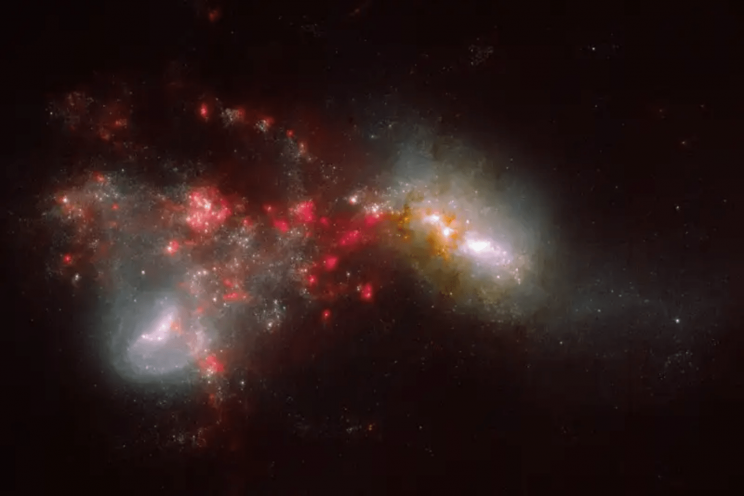 Két galaxis ütközéséről készített fotót a James Webb űrteleszkóp - 2. kép