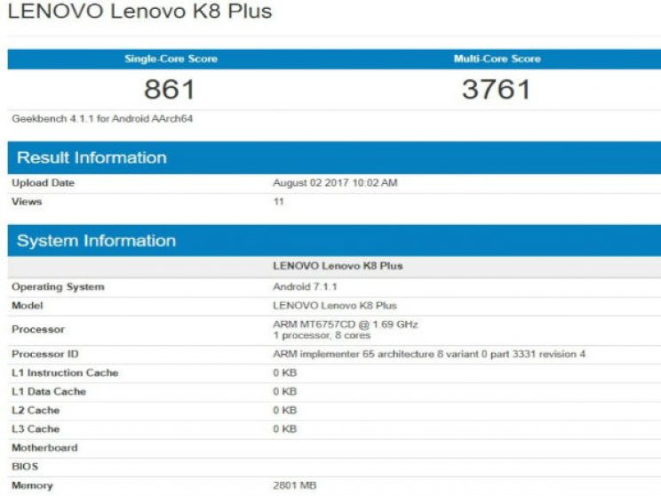 Gyári Androiddal érkezik a Lenovo K8 Plus - 2. kép
