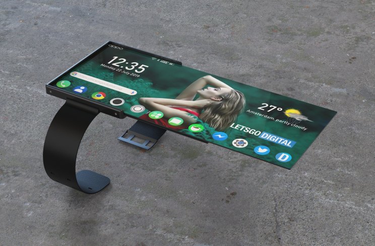 Innovatív, hajlítható kijelzővel szerelt okostelefonon dolgozik az Oppo - 3. kép