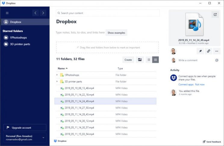 Hamarosan oda a Dropbox minimalista megjelenése - 2. kép