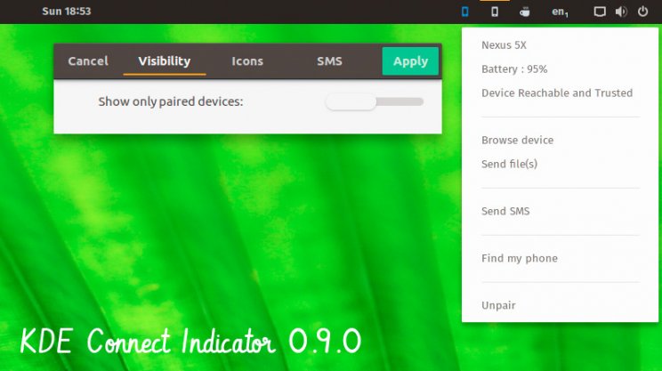 Hasznos újításokat kapott a KDE Connect indikátor - 2. kép