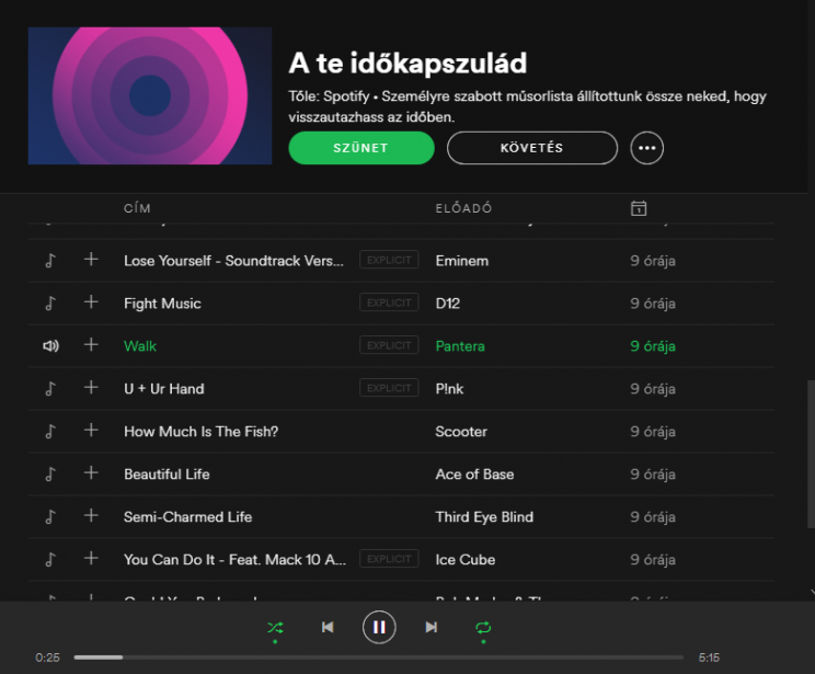 Időkapszulát kaptunk a Spotify-tól - 2. kép