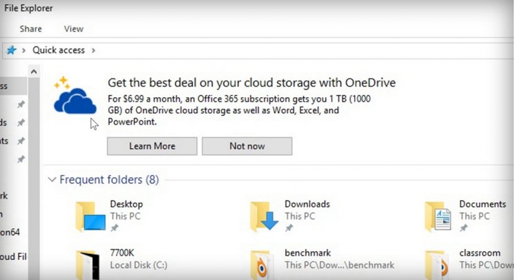 Jöhetnek a reklámok a Windows 10 fájlkezelőjébe? - 2. kép
