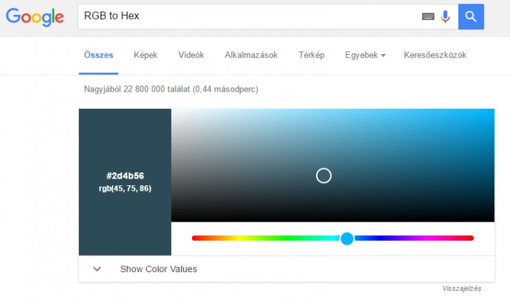 Már színeket is keverhetünk a Google keresőjével - 2. kép