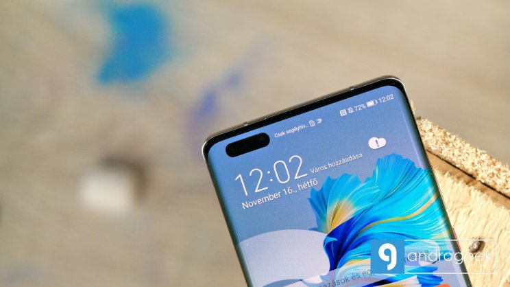 Szinte teljesen kávamentes panel és elképesztő minőségű kijelző jellemzi a Huawei Mate 40 Prót