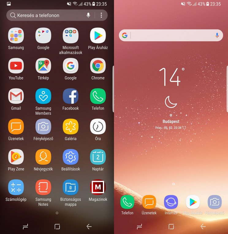 Végre belülről is jól néz ki a Galaxy S széria