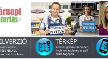 Letölthető a Vasárnapi nyitva tartás mobilapp