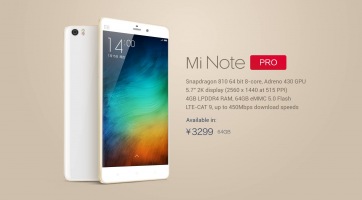 Xiaomi Mi Note - Három perc alatt elfogyott