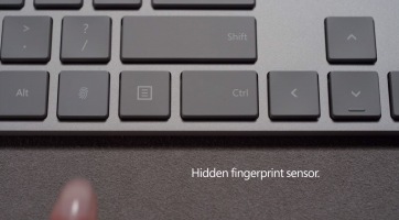 Bemutatkozott az ujjlenyomat-olvasós Microsoft billentyűzet