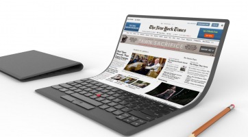 Hajlítható kijelzős laptoppal kísérletezik a Lenovo