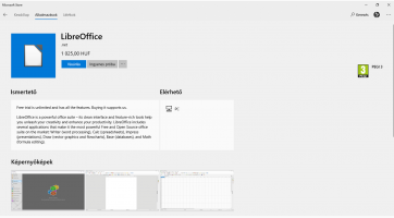 Az amúgy ingyenes LibreOffice a Microsoft Store-ban 3 dollárba kerül